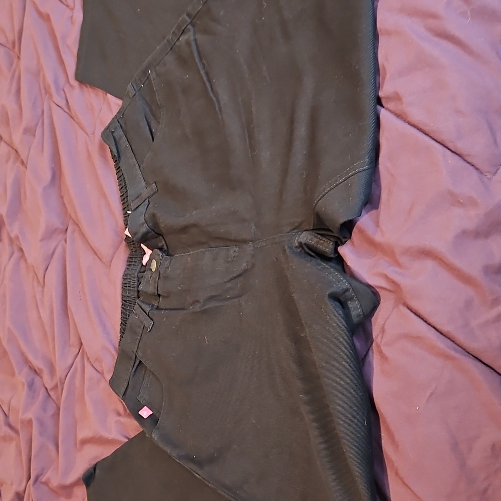 Woman Within,Classic Fit Black Cotton Jeans Elastic Waist In Back,Size 18W